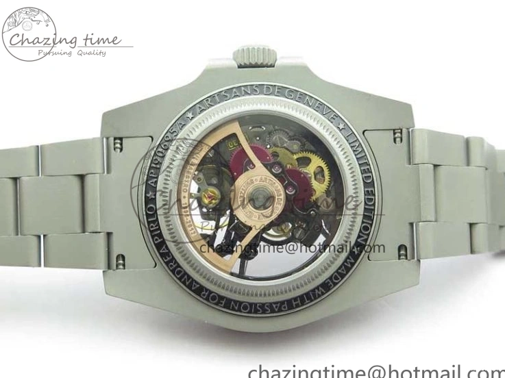 116610 Bezel Skeleton DIal Best Sandblasted Edition on ROF Andrea Submariner Carbon SA3130 Pirlo 0308